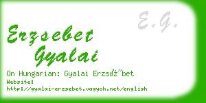 erzsebet gyalai business card